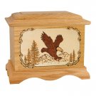 Wood Cremation Urn (Wooden Urns) - Oak Eagle Ambassador