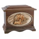 Wood Cremation Urn (Wooden Urns) - Walnut Horse Ambassador