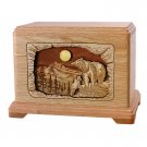 Wood Cremation Urn (Wooden Urns) - Oak Bear Hampton