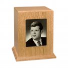 Wood Cremation Urn (Wooden Urns) - Oak Vertical Photo