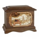Wood Cremation Urn (Wooden Urns) - Walnut Soulmates Ambassador
