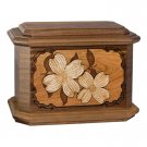 Wood Cremation Urn (Wooden Urns) - Walnut Dogwood Octagon