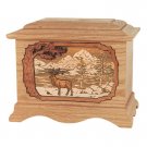Wood Cremation Urn (Wooden Urns) - Oak Elk Ambassador