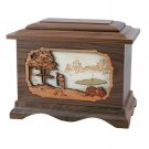 Wood Cremation Urn (Wooden Urns) - Walnut Golf Ambassador