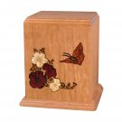 Wood Cremation Urn (Wooden Urns) - Cherry Butterfly