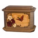 Wood Cremation Urn (Wooden Urns) - Walnut Butterfly Octagon