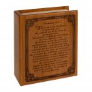 Wood Cremation Urn (Wooden Urns) - Mahogany Bible Psalm 23