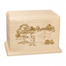 Wood Cremation Urn (Wooden Urns) - Maple Golf