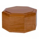 Wood Adult Cremation Urns - Mahogany Octagon Urn
