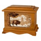 Wood Cremation Urn (Wooden Urns) - Mahogany Bison Ambassador