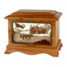 Wood Cremation Urn (Wooden Urns) - Mahogany Cabin Ambassador