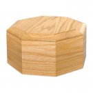 Wood Adult Cremation Urns - Oak Octagon Urn