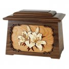 Wood Cremation Urn (Wooden Urns) - Walnut Lilies Astoria