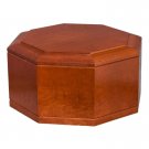 Wood Adult Cremation Urns - Cherry Octagon Urn