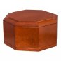 Wood Adult Cremation Urns - Cherry Octagon Urn