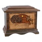 Wood Cremation Urn (Wooden Urns) - Walnut Quail Ambassador