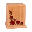 Wood Cremation Urn (Wooden Urns) - Cherry Roses