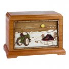 Wood Cremation Urn (Wooden Urns) - Mahogany Farm Hampton