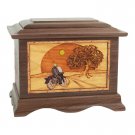 Wood Cremation Urn (Wooden Urns) - Walnut Motorcycle Ambassador
