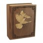 Wood Adult Cremation Urns - Walnut Book with Doves Urn