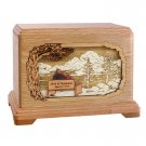 Wood Cremation Urn (Wooden Urns) - Oak Soulmates Hampton
