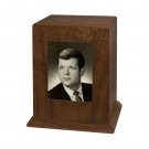 Wood Adult Cremation Urn (Wooden Urns) - Walnut Vertical Photo