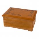 Wood Cremation Urn (Wooden Urns) - Mahogany Autumn Leaves