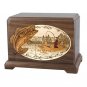 Wood Cremation Urn (Wooden Urns) - Walnut Bass Fishing Boat Hampton