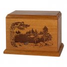 Wood Adult Cremation Urn (Wooden Urns) - Mahogany Lakeshore