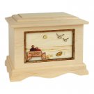 Wood Cremation Urn (Wooden Urns) - Maple Soulmates at the Beach Companion