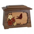 Wood Cremation Urn (Wooden Urns) - Walnut Butterfly Astoria
