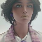 Heart Keychain Set Purple and Glitter Personalized