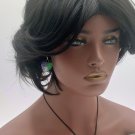 Heart Keychain Set Green, Gray and Glitter Personalized