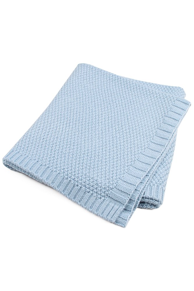 Azure Quality Cotton Knitted Baby Blankets