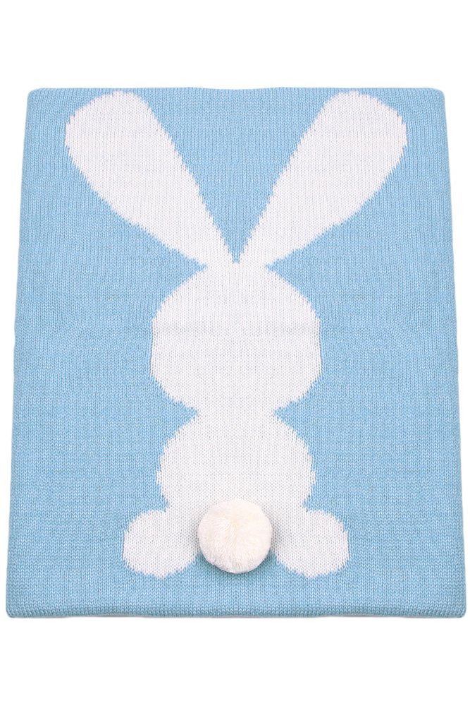 Sapphire Bunny Animal Print Muslin Swaddle Blanket