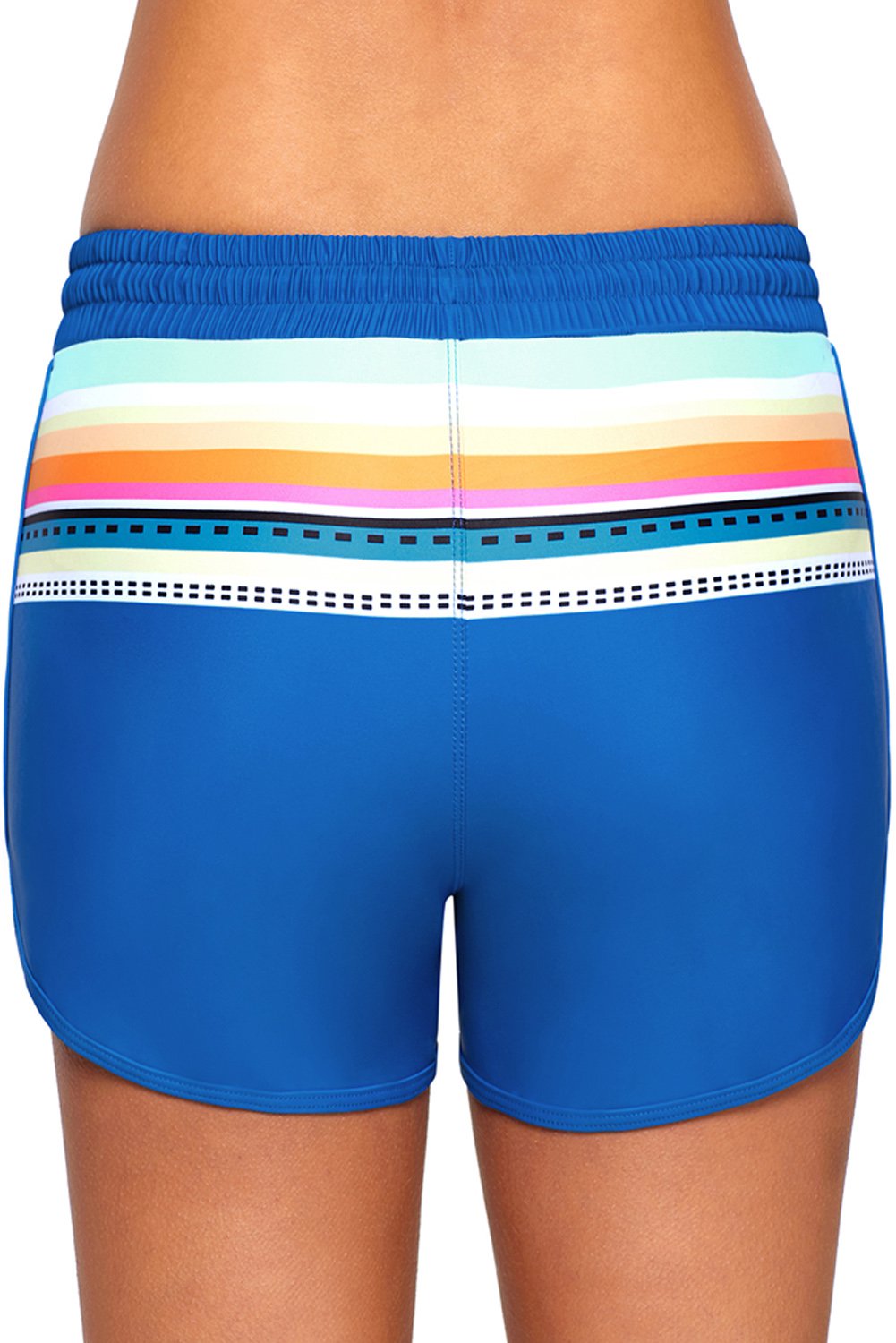 navy blue striped shorts