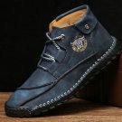 Men, Microfiber Leather, Hand Stitching, Business Ankle Boots
