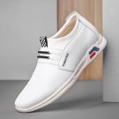Men Genuine Leather Breathable Soft Sole Slip On Comfy Business Casual Shoes
