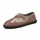 Men Retro Embroidery Suede Comfy Slip On Loafers Casual Driving Shoes