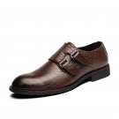 Men Comfy Embossed Non Slip Soft Hook Loop Business Casual Gentle Shoes