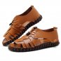 Men Soft Genuine Leather Sandals Slip On Breathable Shoes