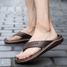 Men Breathable Lightweight Soft Bottom Solid Beach Flip Flops Casual Slippers