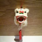 Handmade Mini Chinese Hanging Lion Decoration (White)