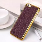 iPhone 6 Plus Hard Case Bling Back Cover Luxury Honeycomb Gold Chrome Skin