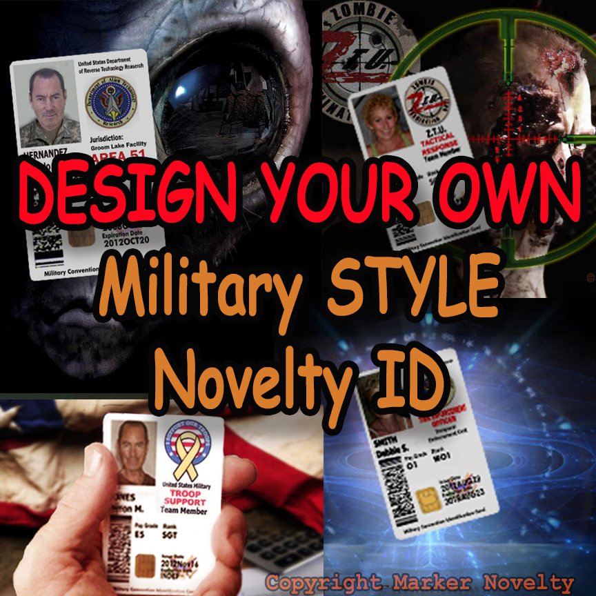 Design You OWN Novelty Military Style CAC Photo ID Card