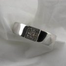 14kt White Gold Man's Wedding Band from Aura with 9 round Diamonds of .50ct