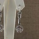 18kt White Gold Cubic Zirconium Drop Style Earrings