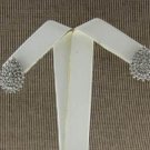 14kt White Gold  Earrings with 100 Diamonds of 1.00ct