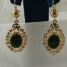 14kt Yellow Gold and Jade Earrings