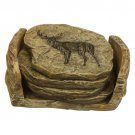 4 Piece Set Wildlfe Print Drinking Coasters